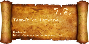 Tasnádi Hermina névjegykártya